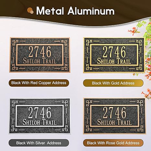 Chất Lượng Cao 3D Kim Loại Brass Cửa Số Tấm Và Chữ Số Vàng Cho Nhà Chữ Số Nhà - Product Image 4