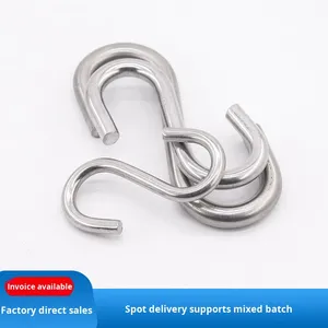 304 Paslanmaz Çelik <span class=keywords><strong>S</strong></span> Şekilli Mutfak Kancası Çapraz Çubuklu 2mm Kalınlığında ve 30mm Uzunluğunda - Product Image 4