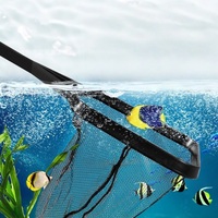 Filet de pêche en nylon pour aquarium, pour poissons de grande et petite taille, écologique, portable, avec long manche, accessoires d'aquarium en plastique nylon