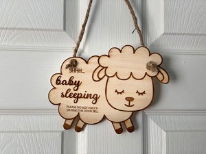 <span class=keywords><strong>Non</strong></span> suonare il campanello <span class=keywords><strong>non</strong></span> battere il segno del sonno del bambino per il regalo della doccia - Product Image 3