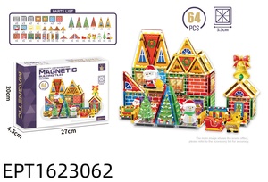 Jouets magnétiques en plastique EPT Noël 5,5 cm, ensemble de construction magnétique pour enfants, blocs de construction éducatifs STEM, tuiles, à partir de <span class=keywords><strong>3</strong></span> ans - Product Image 5