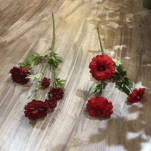 Vente en gros de fleurs artificielles rouges, roses, hortensias pour la décoration de mariage, de la maison et des fêtes - Product Image 4