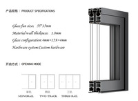 Fenêtre coulissante horizontale GELLJA pour appartement, double vitrage, en alliage d'aluminium, avec moustiquaire en acier inoxydable