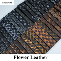 Revêtement de siège de voiture en PVC gaufré floral vintage durable de 0,5 mm avec support non tissé résistant à l'abrasion, approvisionnement en gros, Jiangsu Chine