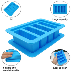 Molde Rectangular de Silicona de Grado Alimenticio con Tapa, Molde <span class=keywords><strong>para</strong></span> <span class=keywords><strong>Hacer</strong></span> Mantequilla y Jabón, Herramienta Antiadherente <span class=keywords><strong>para</strong></span> Hornear, <span class=keywords><strong>para</strong></span> Jabón y Mantequilla <span class=keywords><strong>Caseros</strong></span> - Product Image 3