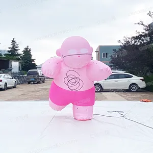 Aero custom inflatable pink fat guy hanging advertising inflatable for event