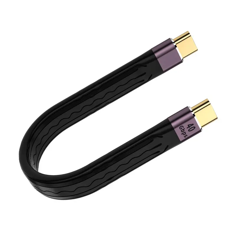 TYPE C Male to TYPE C Male USB4 40Gbps 100W 8K Flat Slim FPC Data Cable for Laptop   Phone