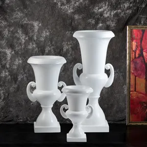 Centre Pieces Wedding Decoration 42 Inch Tall White Trumpet Vases For Wedding Centerpieces Wedding Flower Vase