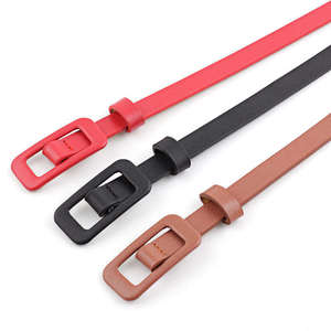 <span class=keywords><strong>Ceinture</strong></span> fine et élégante en cuir PU pour <span class=keywords><strong>femme</strong></span>, design décontracté, <span class=keywords><strong>sans</strong></span> <span class=keywords><strong>trou</strong></span>, <span class=keywords><strong>boucle</strong></span> carrée rétro <span class=keywords><strong>sans</strong></span> ardillon, idéale pour robes et jeans – Nouvelle collection très prisée - Product Image 3
