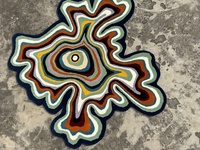 Psychedelic Irregular Shaped Tufted Handmade Area Custom Teppich Teppich für Home Wool Modern Washable Carpet Medium Pile