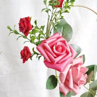 Guirlandes et couronnes de mariage 34 cm, couronne de fleurs artificielles en mousse plastique, décoration murale et de porte, cerceau en mousse plastique pour Pâques et remise des diplômes