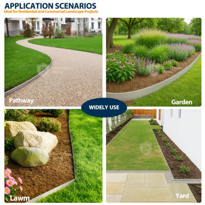 Bordure de <span class=keywords><strong>jardin</strong></span> <span class=keywords><strong>en</strong></span> aluminium 6063 durable et flexible Princeton, finition usinée, <span class=keywords><strong>pour</strong></span> sécuriser les briques, les pavés et les pierres - Product Image 6