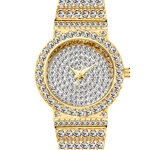 Blues Fashion 24mm orologio da <span class=keywords><strong>donna</strong></span> piccolo con diamanti orologio classico analogico impermeabile in <span class=keywords><strong>oro</strong></span> 18 carati - Product Image 4