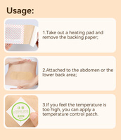 Patch chauffant menstruel pour soulager la douleur, patchs de thérapie chauffante, 5 patchs/boîte