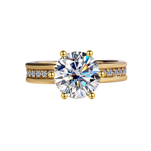 Anello Eternity in <span class=keywords><strong>Argento</strong></span> Sterling <span class=keywords><strong>925</strong></span> con Diamanti Moissanite VVS, Placcato in Rodio, Design GRA Popolare, Gioielli Unisex di Alta Qualità - Product Image 4