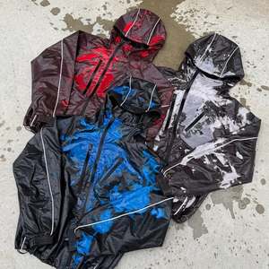 Custom Men's Nylon Heat Reactive Black <strong>White</strong> Softshell Heat Sensitive Changing Colour Streetwear Windbreaker <strong>Waterproof</strong> <strong>Jacket</strong> - Product Image 1
