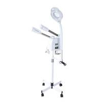 Instrumento Profesional 3 en 1 para el Cuidado Facial de la Piel, con Cabezales de Vapor Flexibles y Base con Ruedas