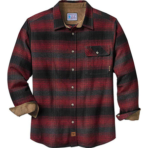 <span class=keywords><strong>Amazon</strong></span> Venta caliente de los hombres de franela de algodón de <span class=keywords><strong>manga</strong></span> <span class=keywords><strong>larga</strong></span> de cuadros campamento camisa - Product Image 4