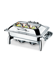 Set Perlengkapan Buffet Restoran Guangzhou, Set Peralatan Masak Chef, Penghangat Makanan Stainless Steel, Chafing Dish Hidrolik Persegi Panjang