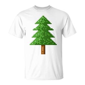T-shirt Retro Pixel Christmas Tree Tri-Blend per adulti unisex - Product Image 1