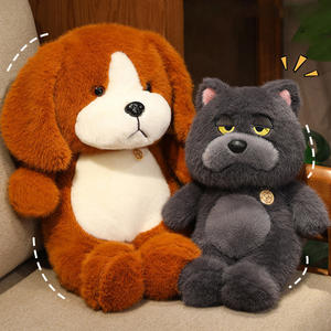 Nuevo diseño personalizado Unisex Super suave Pp algodón animales de peluche muñecas lindo gato de dibujos animados Lobo <span class=keywords><strong>y</strong></span> perro de peluche de juguete - Product Image 5