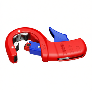 Cortador de tubos KNIPEX de 2,5-3,5 mm para tubos de plástico de pared gruesa con núcleo de espuma, corte y biselado - Product Image 1