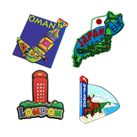 Aimant de réfrigérateur 3D en PVC personnalisé OEM Logo d'entreprise Souvenir de tourisme de différents pays en silicone Aimants de réfrigérateur promotionnels
