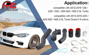 Tuyau de surpression en aluminium Aosu, Anti-corrosion, remplacement amélioré, pour BMW N20 N26 2.0L 320i 328i 428i 2012-2018, ICP014-BK - Product Image 3
