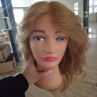 Tête de mannequin en cheveux humains à 100% pour la formation en salon de beauté pour la coupe et le tressage des cheveux