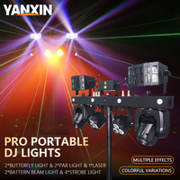 Système d'éclairage de scène portable pour DJ avec effets lumineux professionnels, contrôle DMX512 pour banquets et pubs
