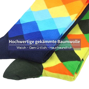 Chaussettes pour hommes en jacquard argyle coloré, chaussettes en coton vintage britanniques décontractées pour affaires, chaussettes habillées formelles pour hommes, chaussettes personnalisées - Product Image 3