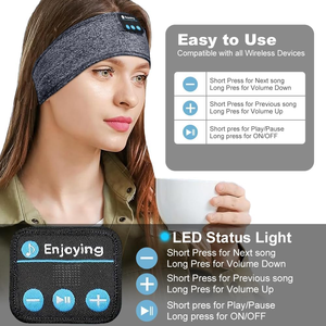 سماعات نوم V5.4، سماعات رأس لاسلكية ناعمة للنوم والرياضة مع مكبرات صوت ستيريو فائقة النحافة، وقت تشغيل طويل - Product Image 2