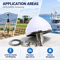 Antenne de relevé GNSS RTK active, connecteur femelle TNC, impédance maximale de 50 ohms Alimentation CC 2,0 VSWR 3,3-12 V pour récepteurs de positionnement