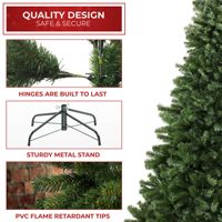 Verschlüsselter PVC-Weihnachtsbaum in voller Größe, künstlicher Kiefernbaum, freistehend für drinnen und draußen, für Zuhause, Hotel, Feiertagsdekoration