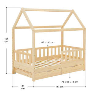 Nouveau monté en <span class=keywords><strong>bois</strong></span> filles enfant en bas âge deux cadres bébé enfant <span class=keywords><strong>cabane</strong></span> lit montessori enfants lit au sol pour enfants - Product Image 5