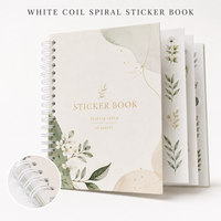 Libro de Pegatinas Promocionales de Alta Calidad con Espiral, Papel Recubierto de PP con Diseño de Dibujos Animados
