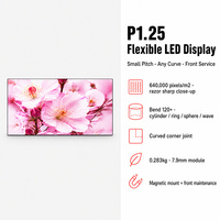 Modul LED Indoor Lembut P1.25 320x160mm untuk Video Wall Silinder Melengkung 3840Hz Bebas Kedip SMD1010 Perawatan Depan