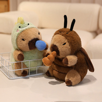 Cadeau pour enfants transformant la poupée de dinosaure Capybara Bee jouet en peluche lavé doux avec remplissage en coton PP pour les anniversaires