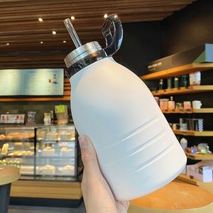 New Large Capacity 1500ml 1900ml Stainless Steel Thermos Cup Sports <b>Bottle</b> Unisex Big Belly Straw Cup <b>Bottle</b> - Product Image 5