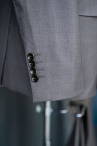 Completo da Uomo di Alta Qualità <span class=keywords><strong>Doppiopetto</strong></span> per Affari, Colore Caffè, Slim Fit, Set da 2 Pezzi Traspirante ed Elegante - Product Image 4