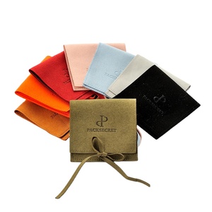PackSecret Custom Microfiber <b>Bow</b> Pouch Set Hot-Selling Logo Printed Jewelry Container for Rings Earrings Envelope <b>Gift</b> Packaging - Product Image 1
