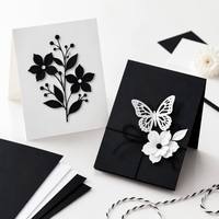 Papier cartonné noir et blanc 180 g/m² recyclable format A3/A4 pour artisanat peint à la main pour enfants, origami, en pâte de bois, finition aquarelle, idéal pour cadeaux