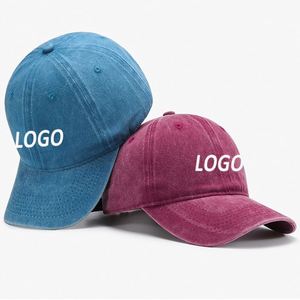 Gorras de Béisbol de Algodón Lavado Vintage de Alta Calidad, 6 Paneles, Gorra Deportiva Lisa, Personalizable, Ajustable, Sin Estructura, Suave, Estilo Dad Hat para Hombre - Product Image 1