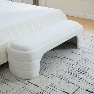 Banc de chambre moderne rembourré sans accoudoirs, 64,96 pouces de large, ottoman pour le bout du lit, repose-pieds pour salon et entrée - Product Image 4