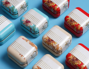 Boîte en métal personnalisée avec couvercle 1oz 2oz 3oz 4oz, emballage carré, logo personnalisé, boîtes à thé rondes - Product Image 1