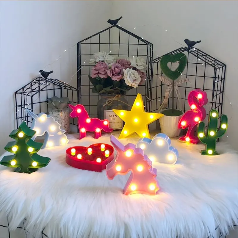 Mini Flamingo Nachtlampe Tischdekoration Batterie LED Nachtlicht Warme weiße Kinderlampe für Zuhause Schlafzimmer Shop Dekoration