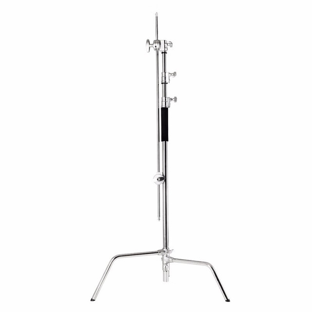 C-Stand Photography Light Stand Heavy-Duty Studio Flashlight Support Stainless Steel Boom Arm Tripod for Studio Lighting Setup