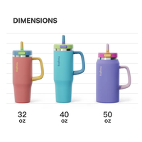 Hong Ling Nouveau Design 2024 Gobelet Isotherme de Voiture 40oz en Acier Inoxydable à Double Paroi avec Couvercle à Paille et Poignée