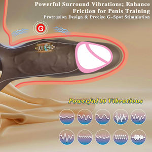 Hochelastischer Penisring-Verlängerer Wiederverwendbare Penishülle Mit Vibrator Penisring Weicher Penisvergrößerer für Paare Wiederverwendbares Kondom - Product Image 2