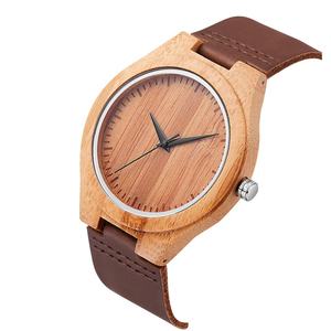 <span class=keywords><strong>Montre</strong></span>-Bracelet Unisexe en Cuir à Motif Grain de <span class=keywords><strong>Bois</strong></span> de Bambou Bon Marché, Vente en Gros de Montres en <span class=keywords><strong>Bois</strong></span> pour Hommes et Femmes - Product Image 4